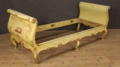 20th Century Lacquered and Hand-Painted Bed