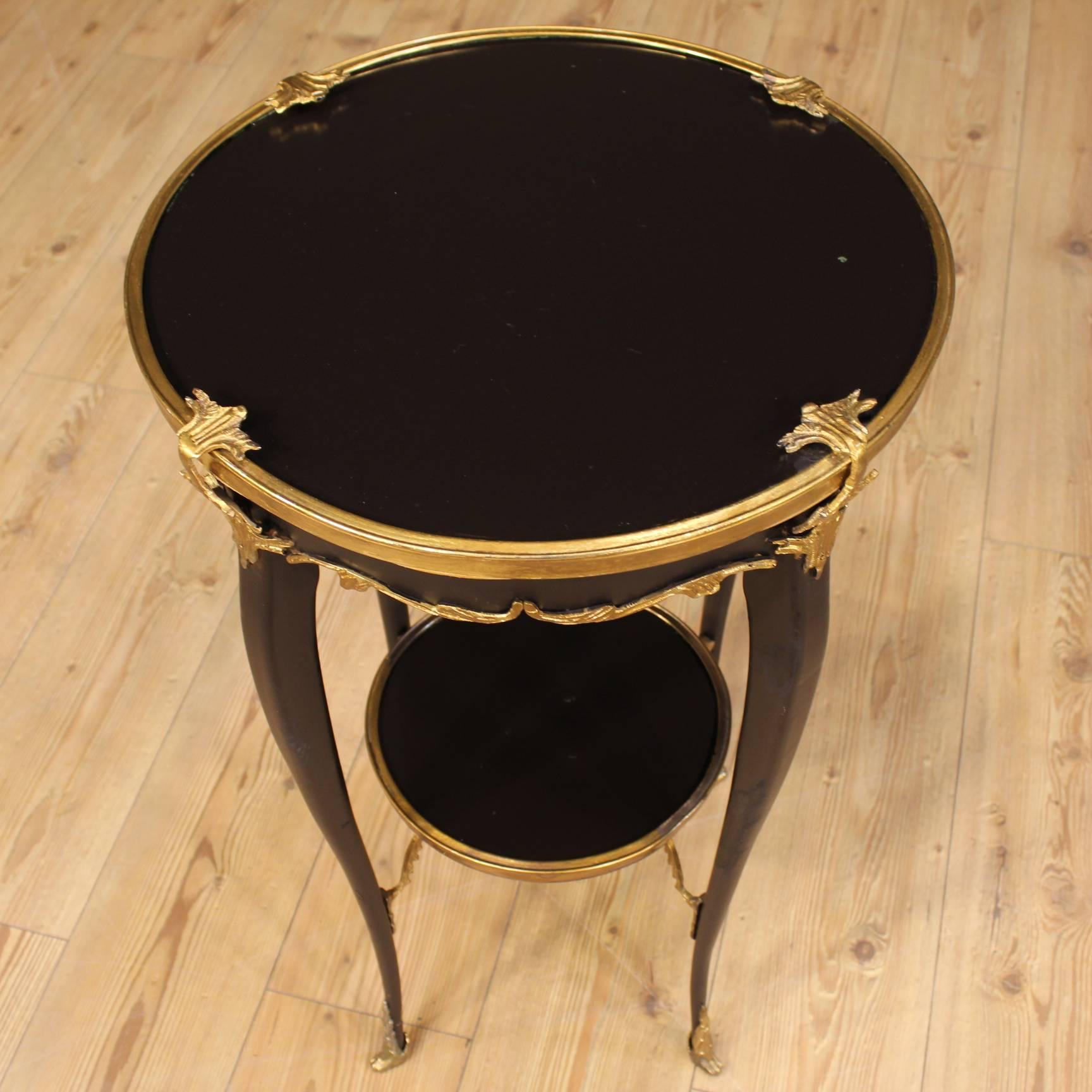 French 20th Century Design Black Lacquered Coffee Table