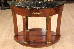 20th Century Mahogany Console Table with Marble