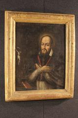 17th Century Oil on Canvas Painting "St. Francis de Saras"