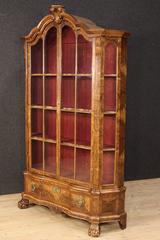 20th Century Walnut and Burl Showcase