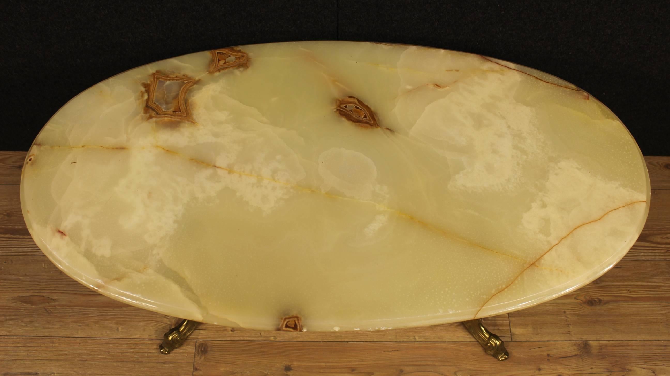 onyx and brass coffee table