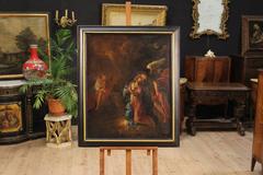 18th Century Painting Oil on Canvas "Jesus in the Garden of Gethsemane"