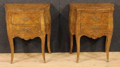 20th Century Bedside Tables Made by Burl Walnut