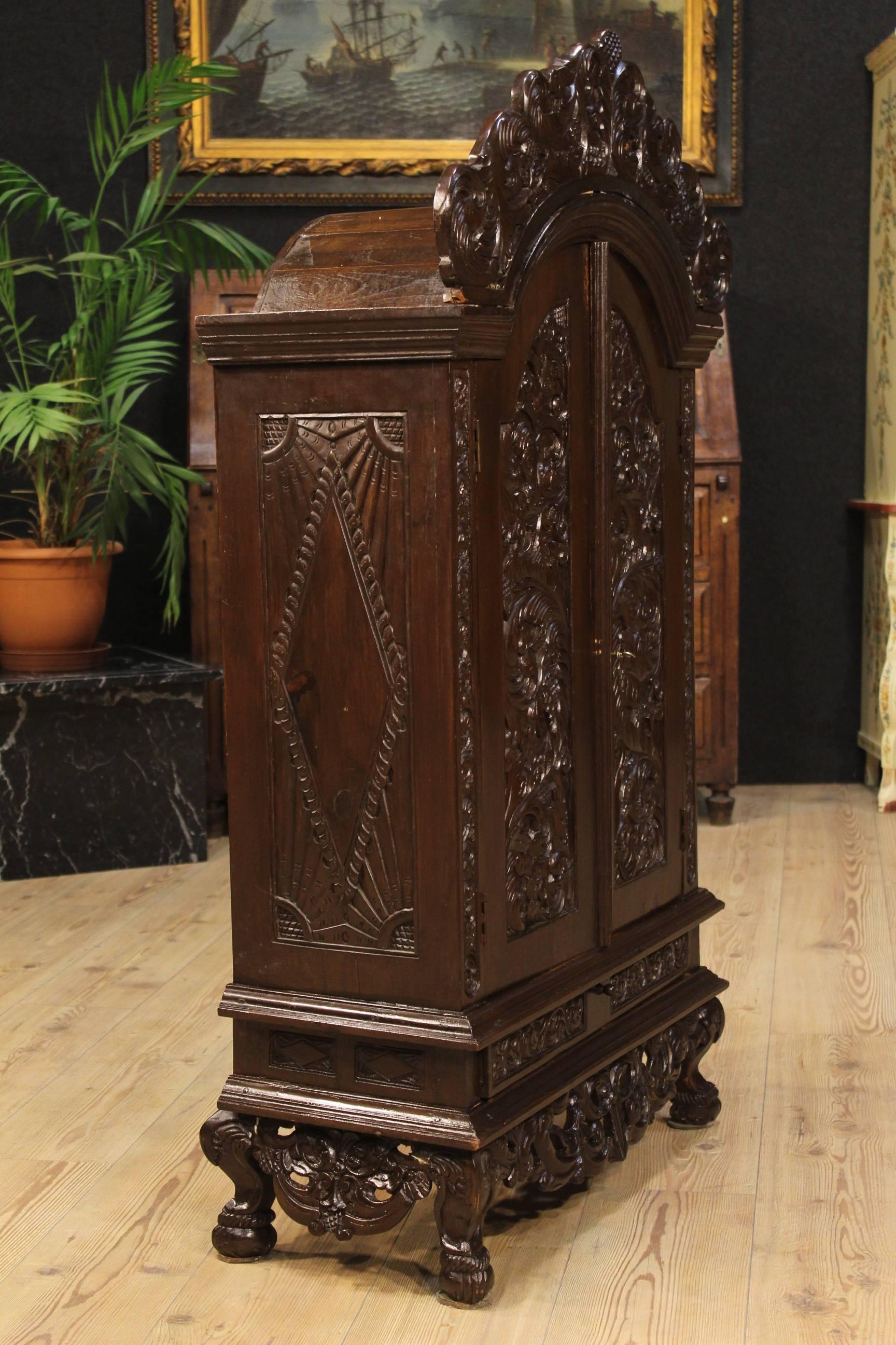 Indian 20th Century Cabinet Made from Carved Wood