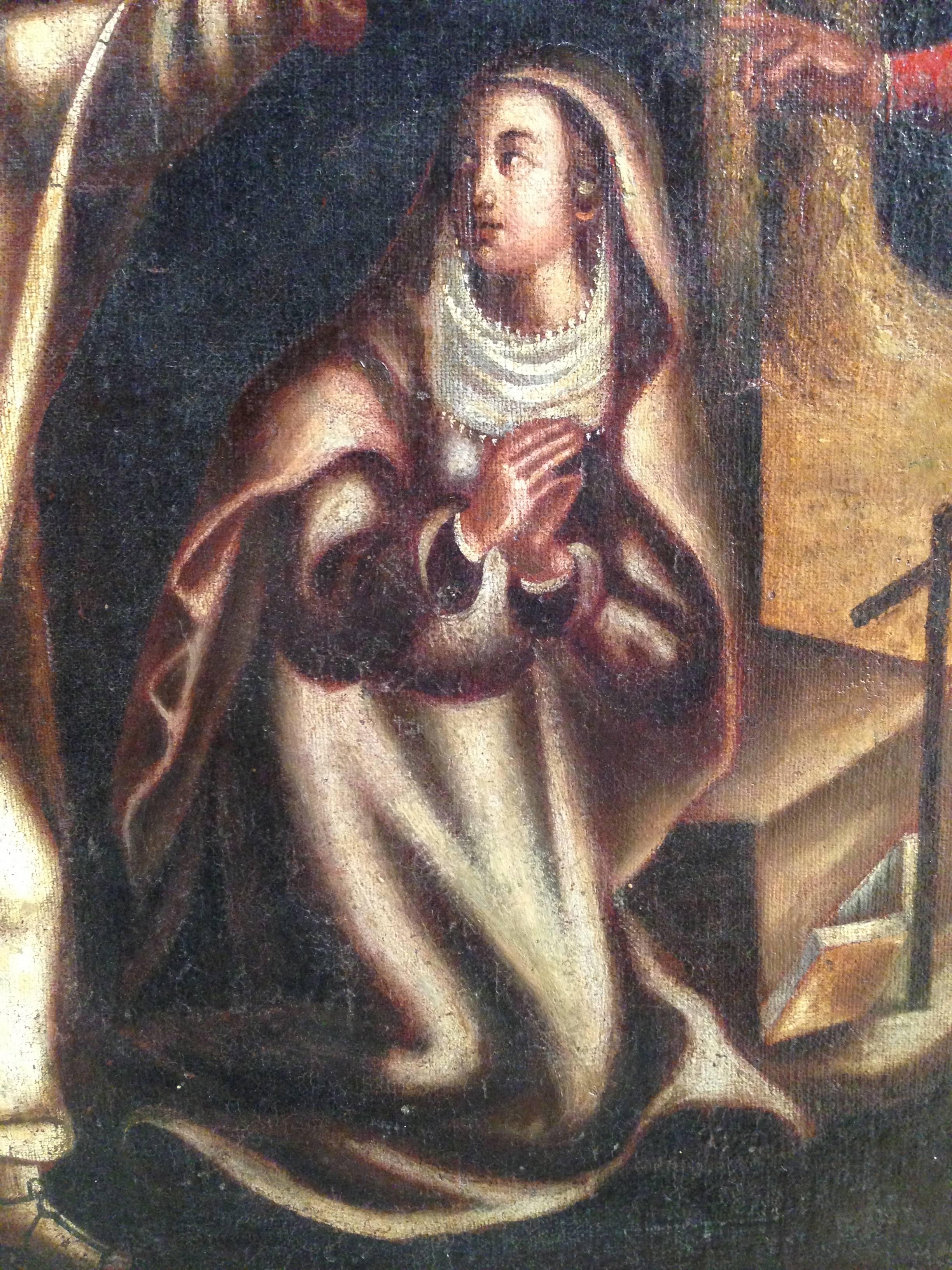 18th Century Oil on Canvas Painting 1