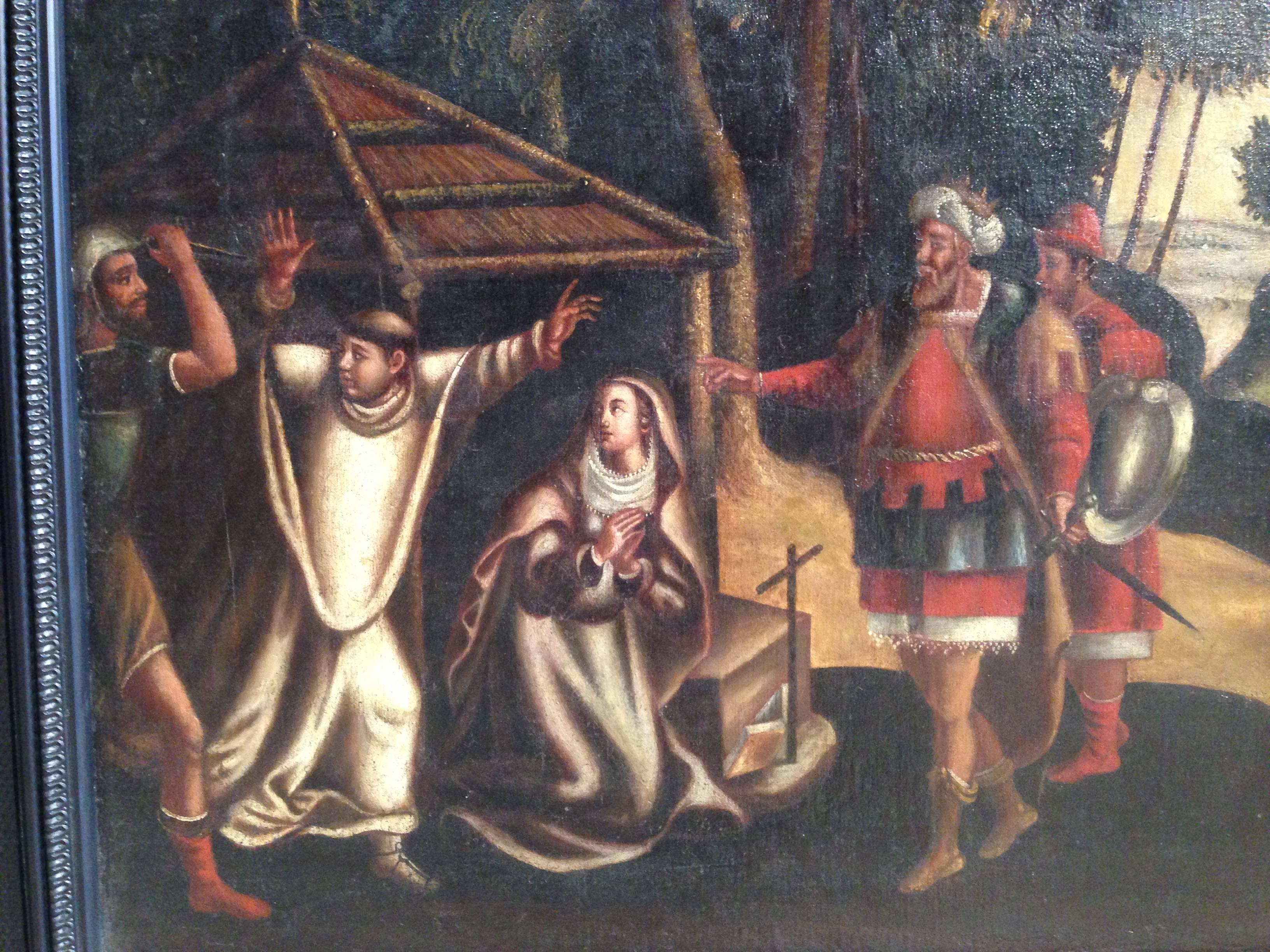 18th Century Oil on Canvas Painting 4