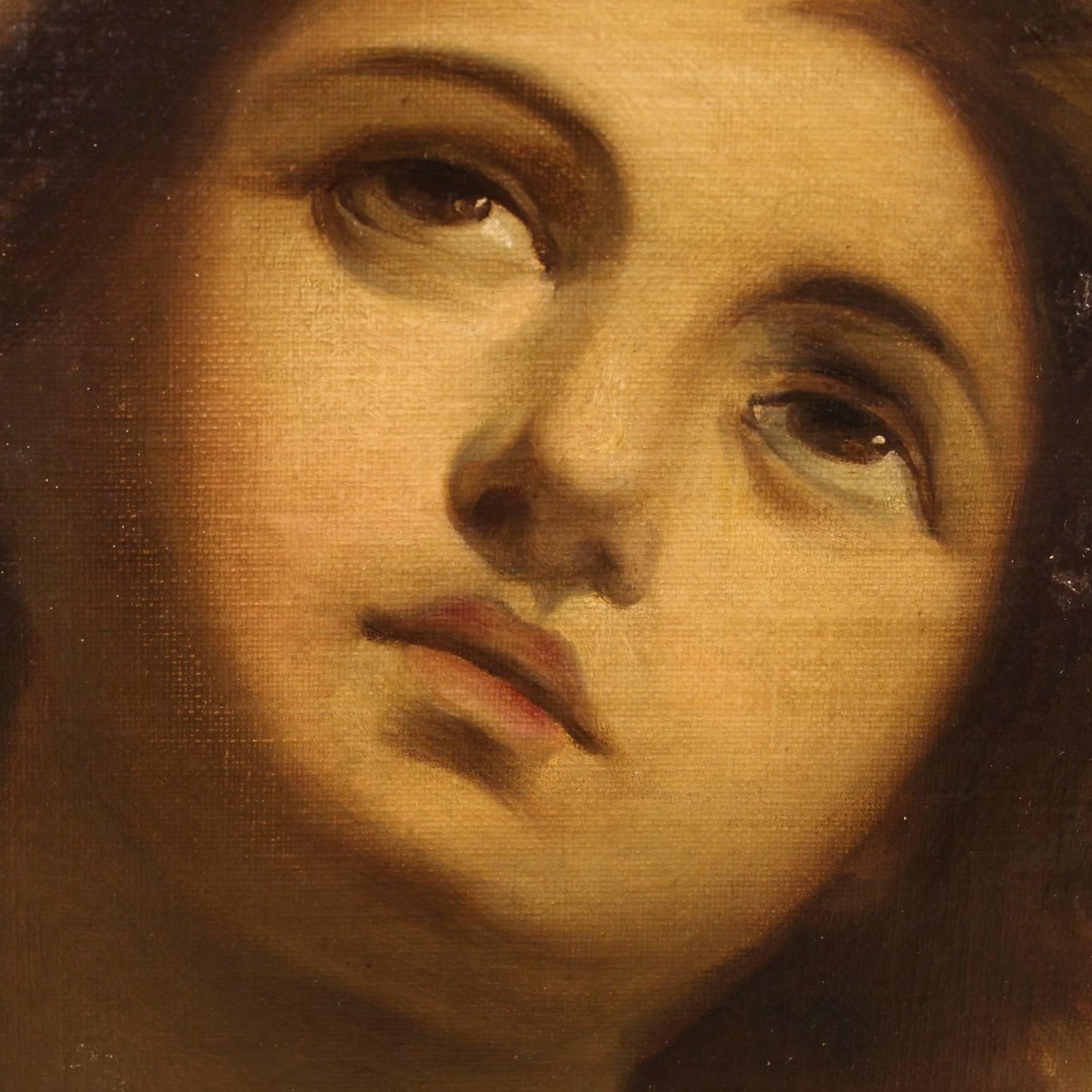 19th Century Painting Sacred Art Saint Sebastian 1