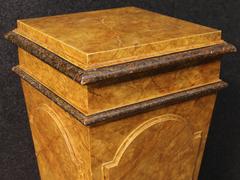 20th Century Column Made by Lacquered Faux Marble Wood