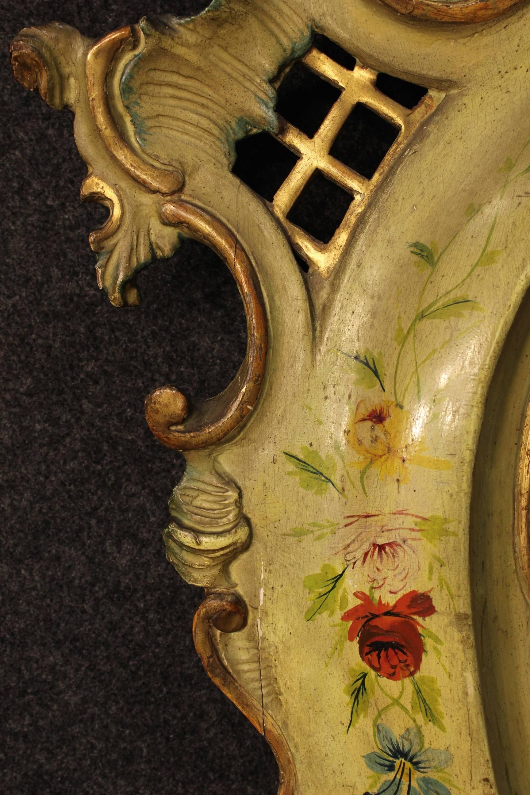 19th Century Mirror Lacquered and Gilt 6