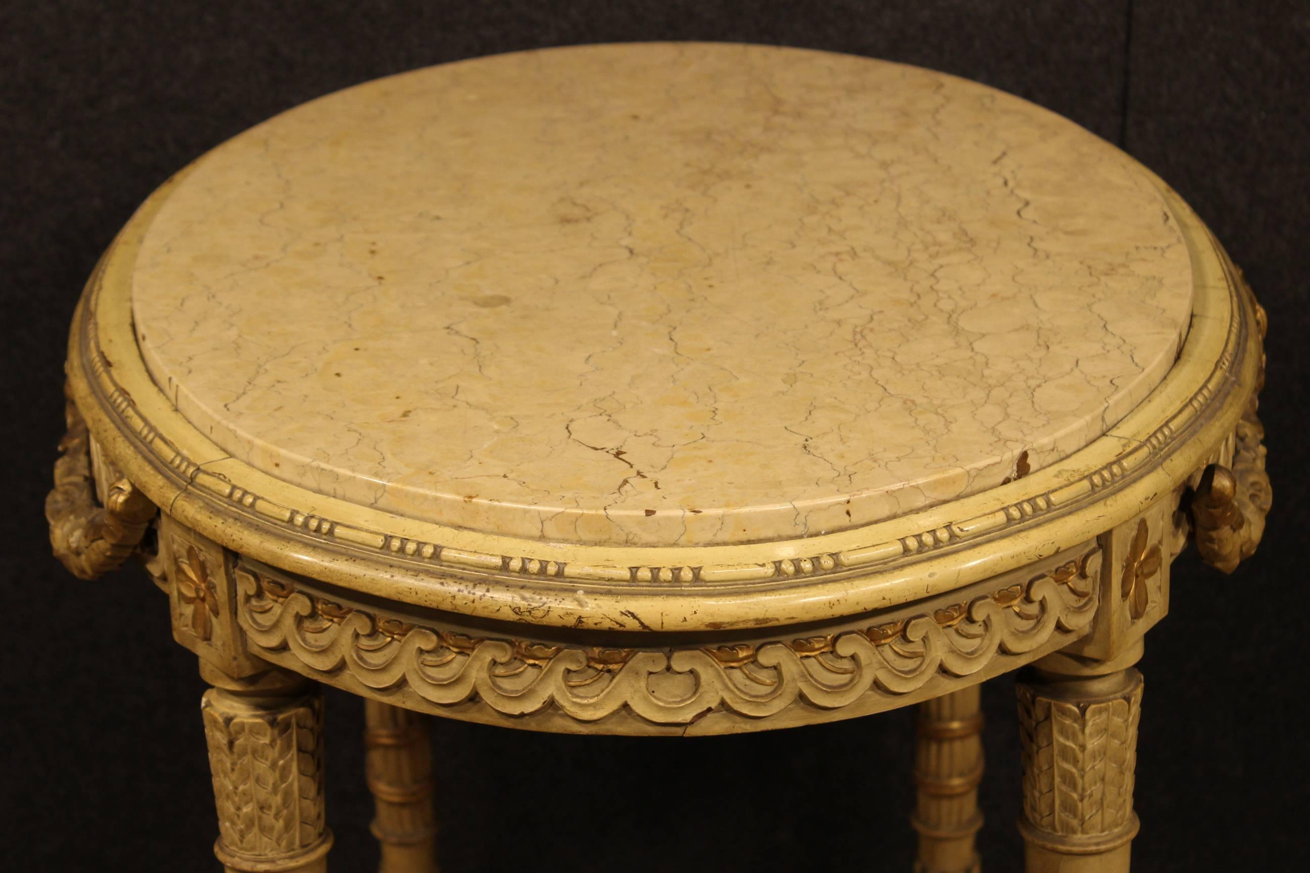 19th Century French Coffee Table in Louis XVI Style In Good Condition In Vicoforte, Piedmont