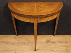 20th Century Italian Inlaid Half Moon Table