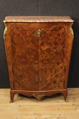 20th Century French Inlaid Desk with Marble Top