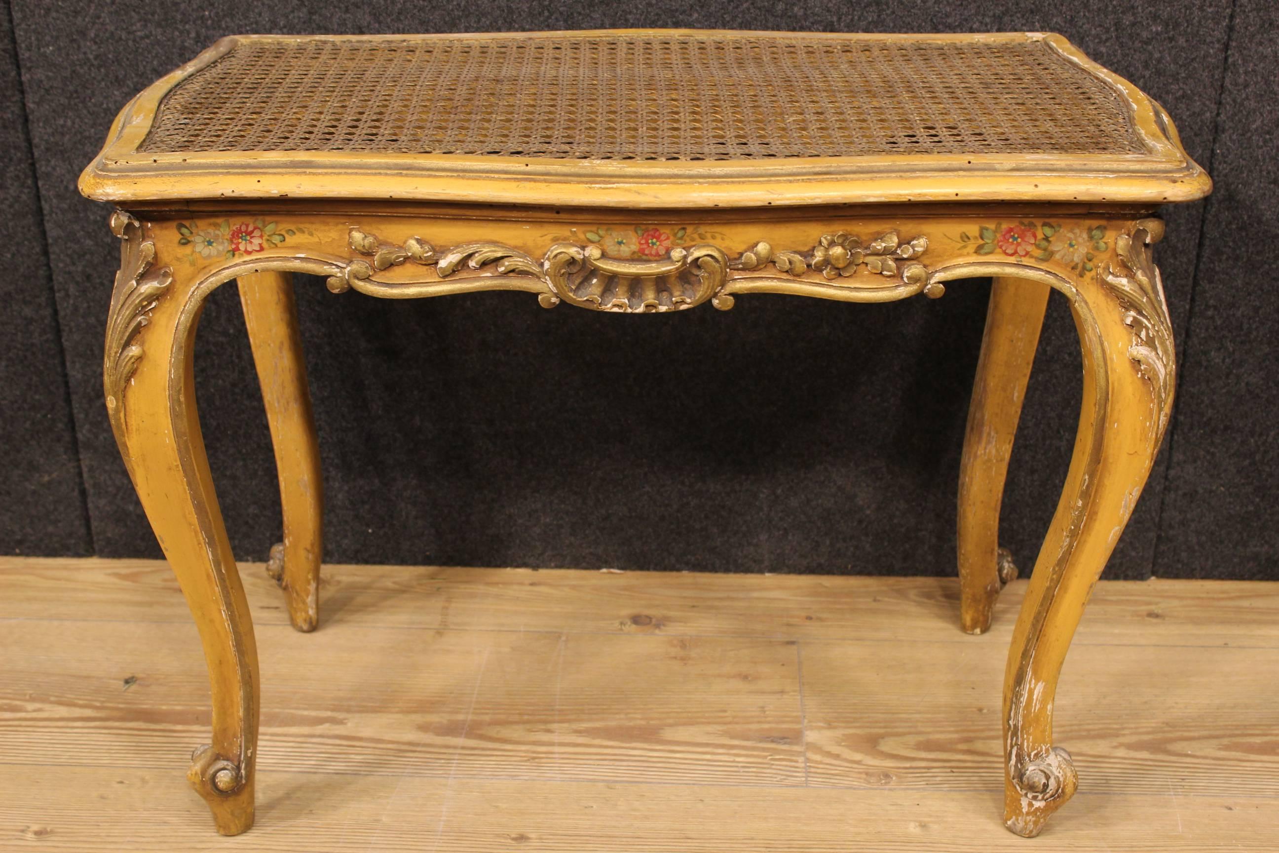 20th Century Pair of Venetian Lacquered Benches In Good Condition In Vicoforte, Piedmont