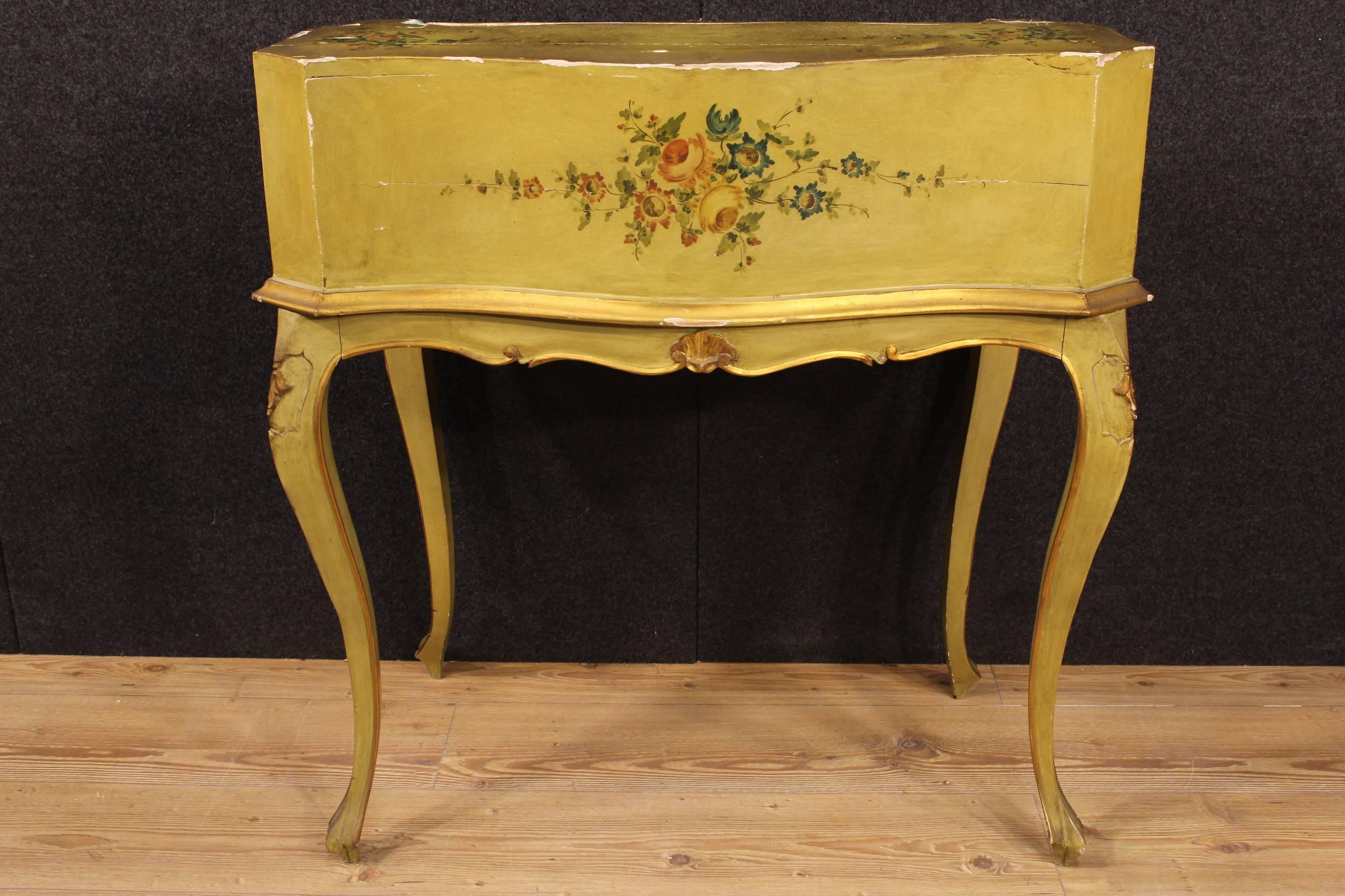 Italian 20th Century Venetian Lacquered Bureau