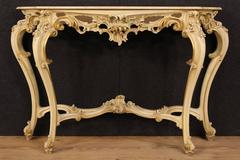 20th Century Venetian Lacquered and Gilded Console Table