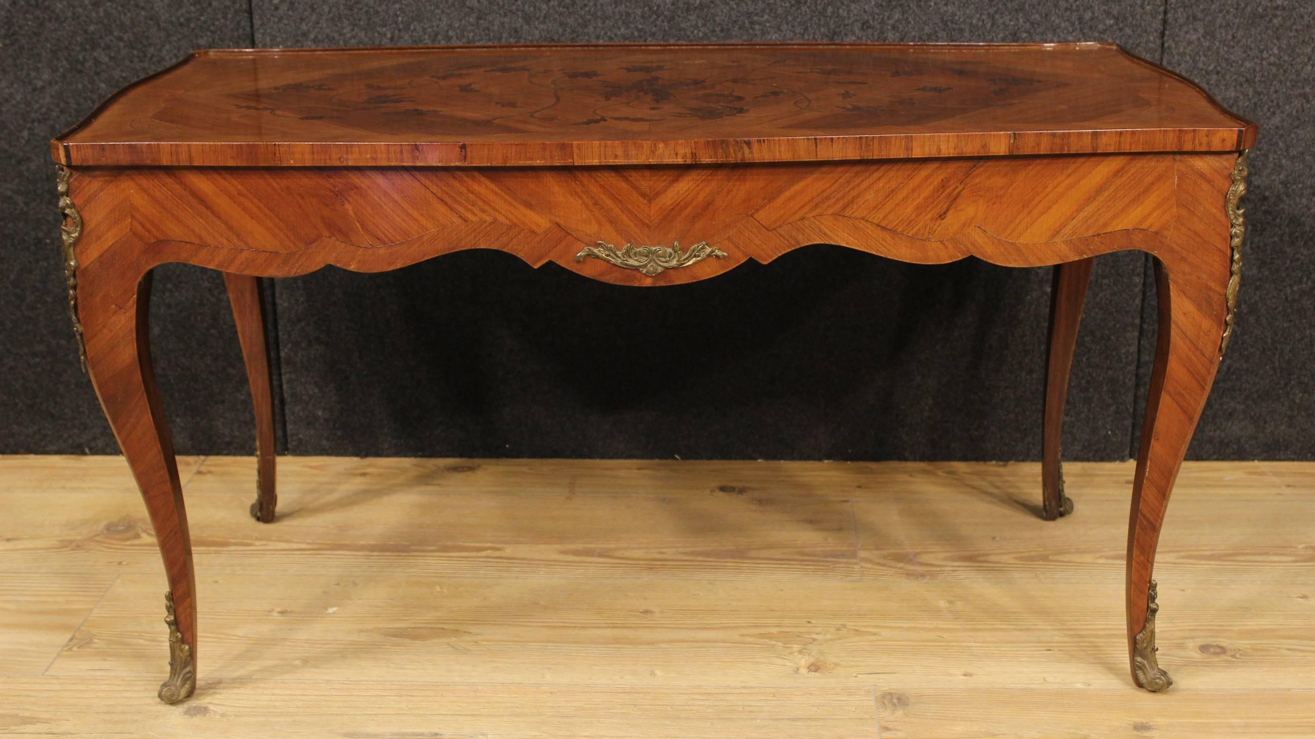 20th Century French Inlaid Coffee Table In Good Condition In Vicoforte, Piedmont