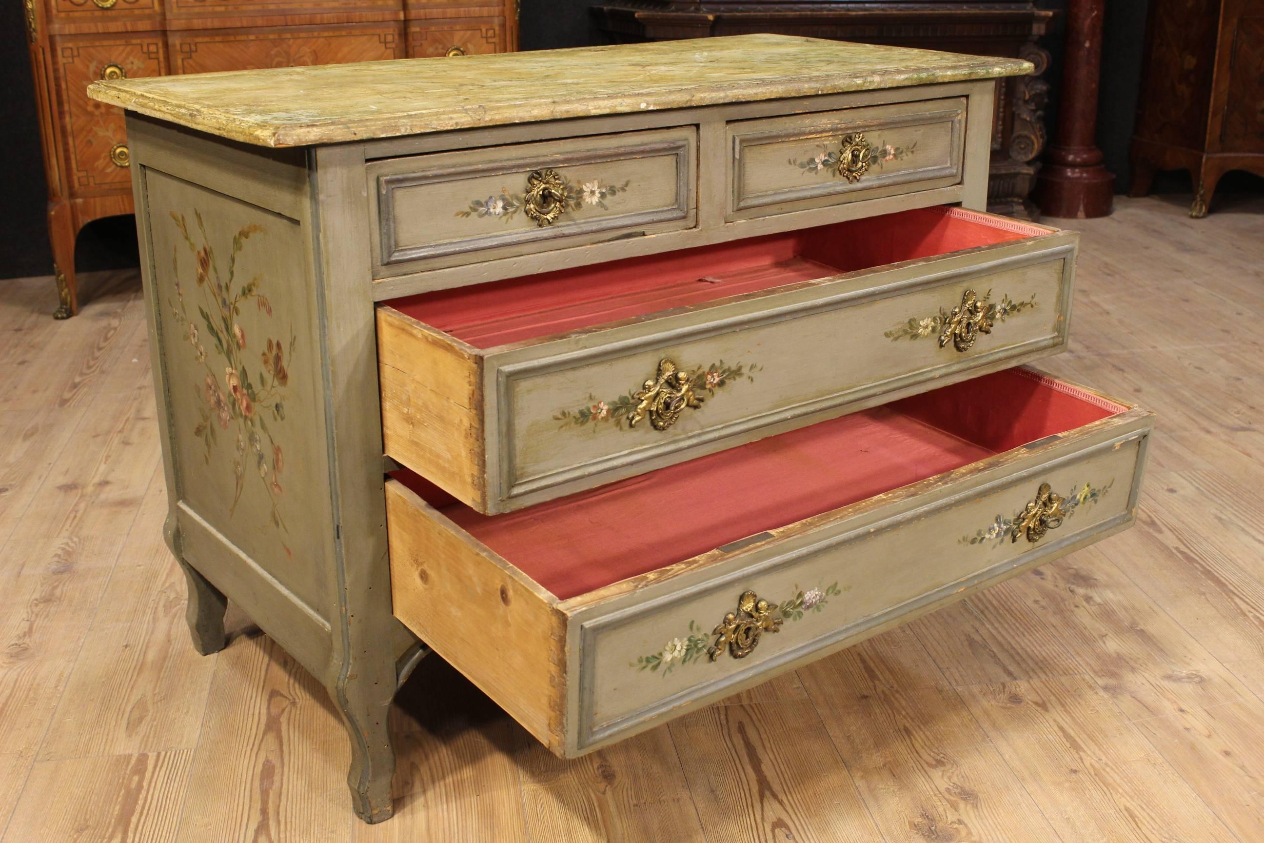 20th Century Lacquered And Painted Wood French Dresser, 1920 4