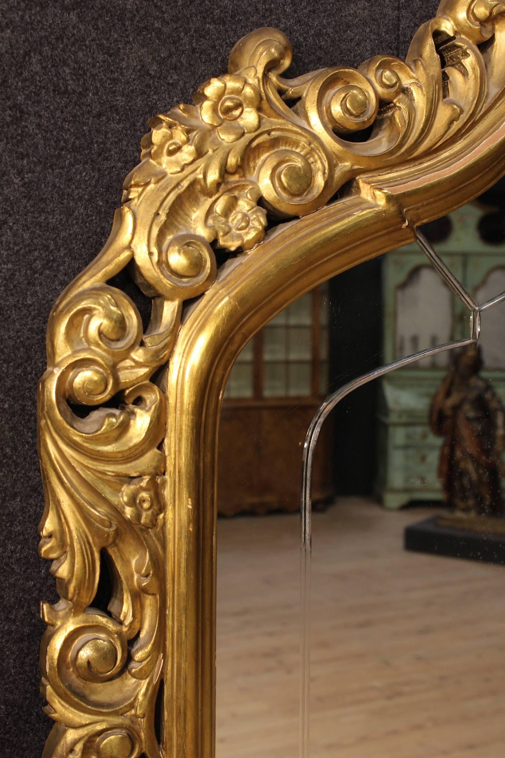 Gilt 20th Century French Console Table with Mirror