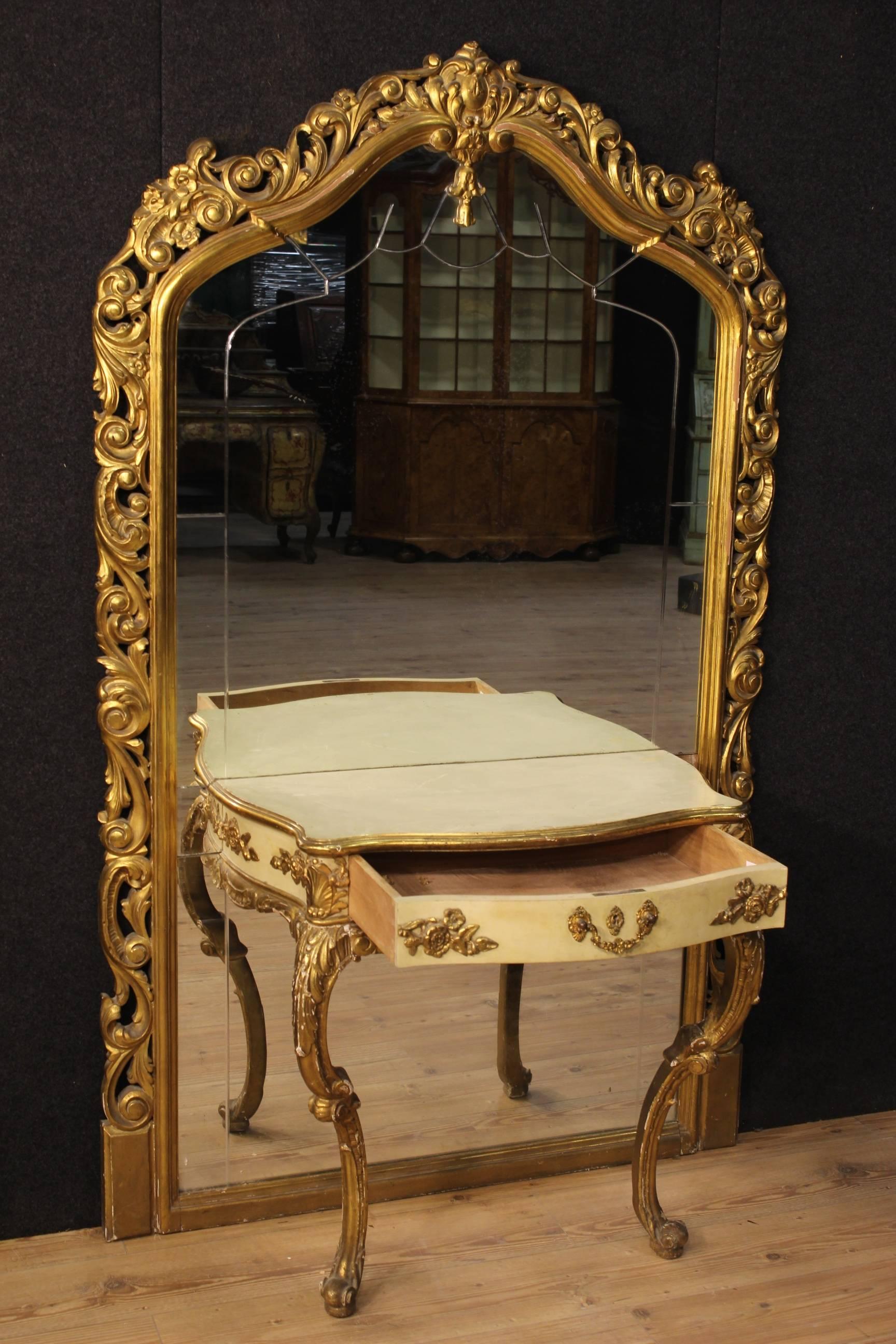20th Century French Console Table with Mirror 3