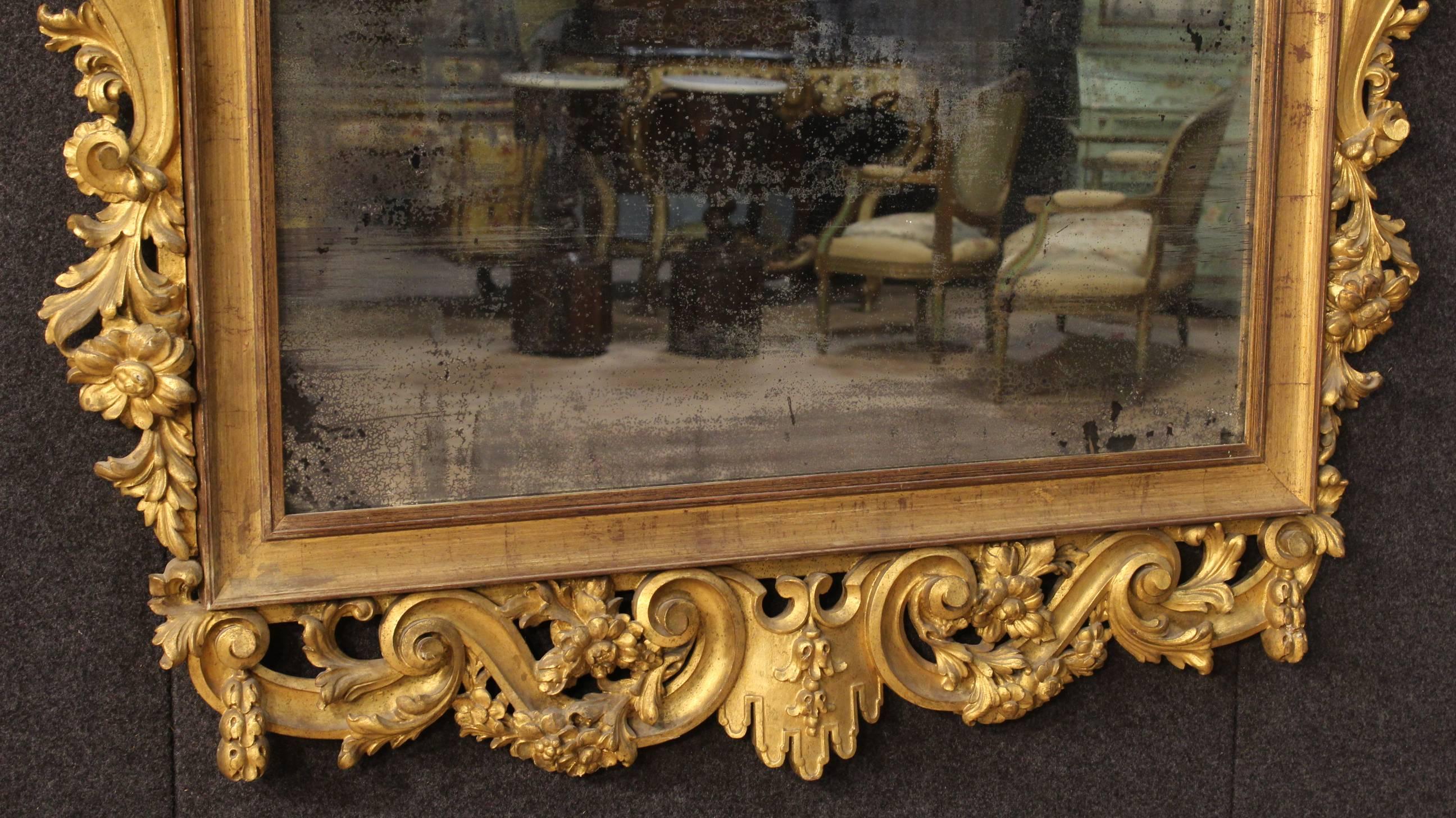 20th Century Italian Gilt Mirror In Good Condition In Vicoforte, Piedmont