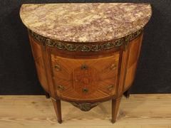 20th Century French Inlaid Demilune Dresser