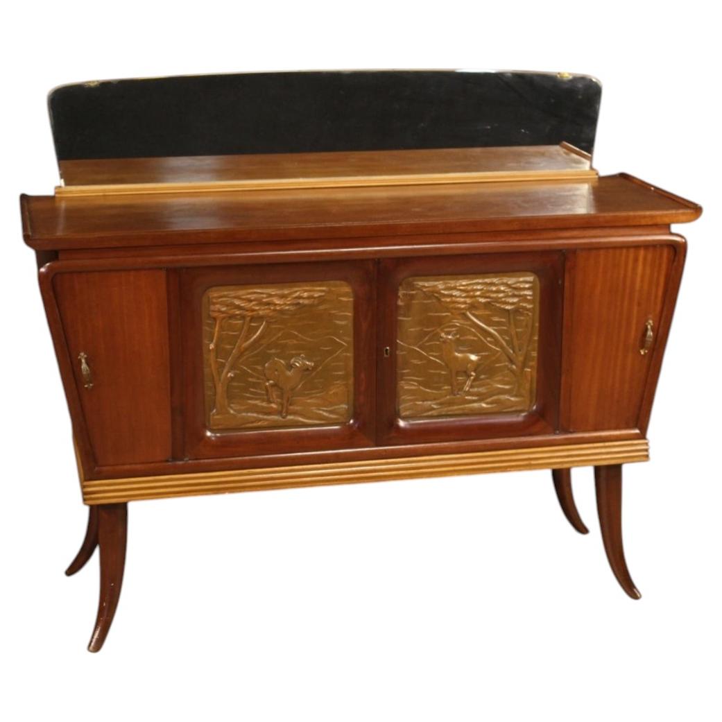 20th Century Wood Modern Design Italian Sideboard, 1950s For Sale