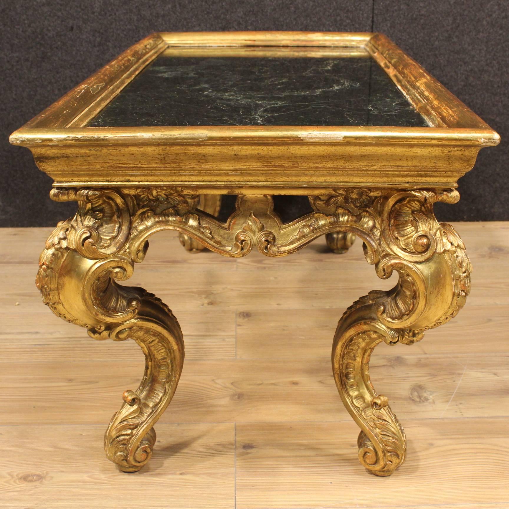 20th Century French Golden Coffee Table In Good Condition In Vicoforte, Piedmont