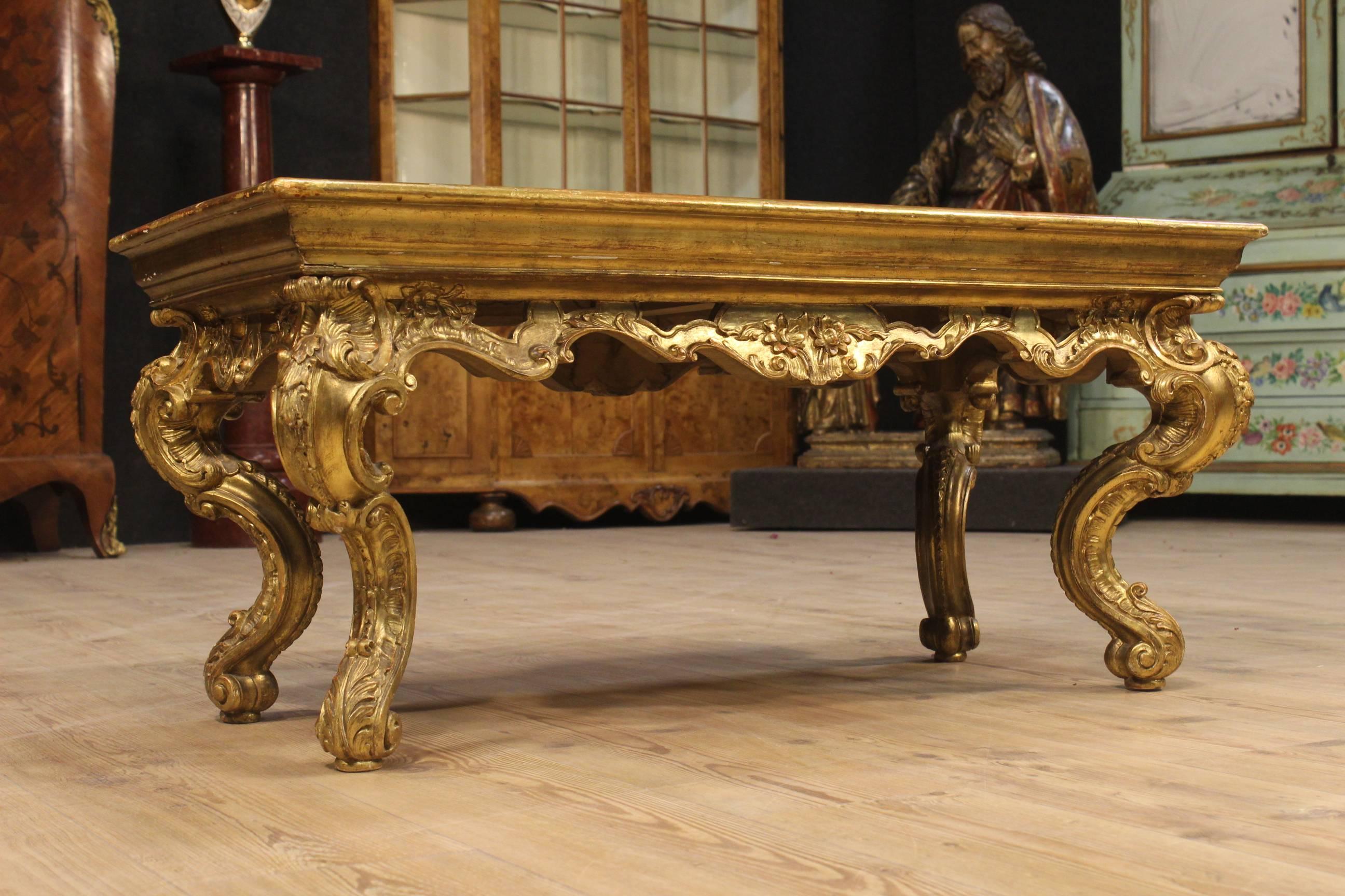 20th Century French Golden Coffee Table 3