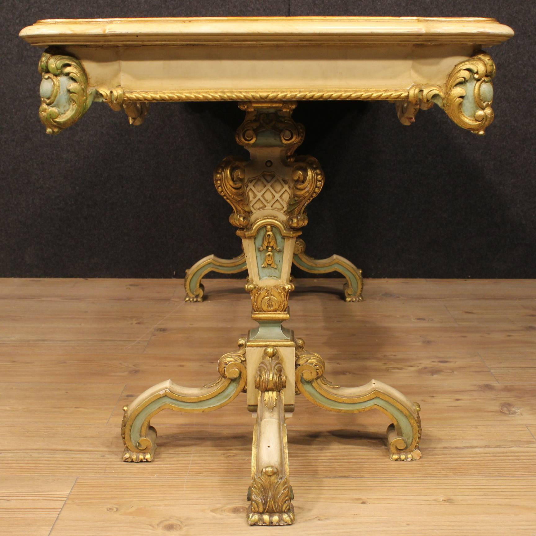 Gilt 20th Century French Lacquered and Gilded Coffee Table