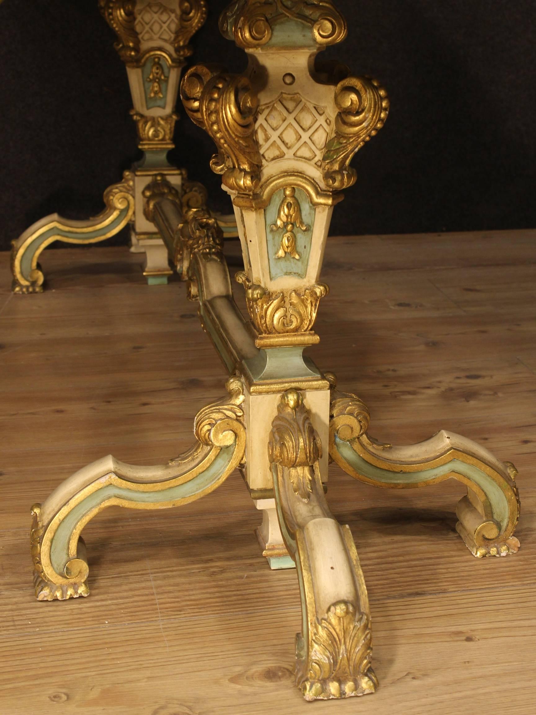 20th Century French Lacquered and Gilded Coffee Table In Good Condition In Vicoforte, Piedmont