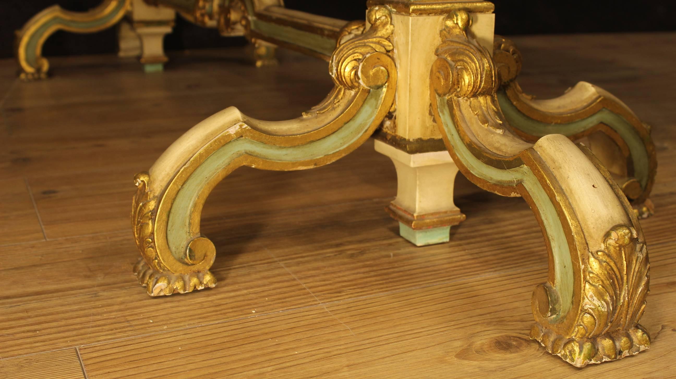 20th Century French Lacquered and Gilded Coffee Table 1