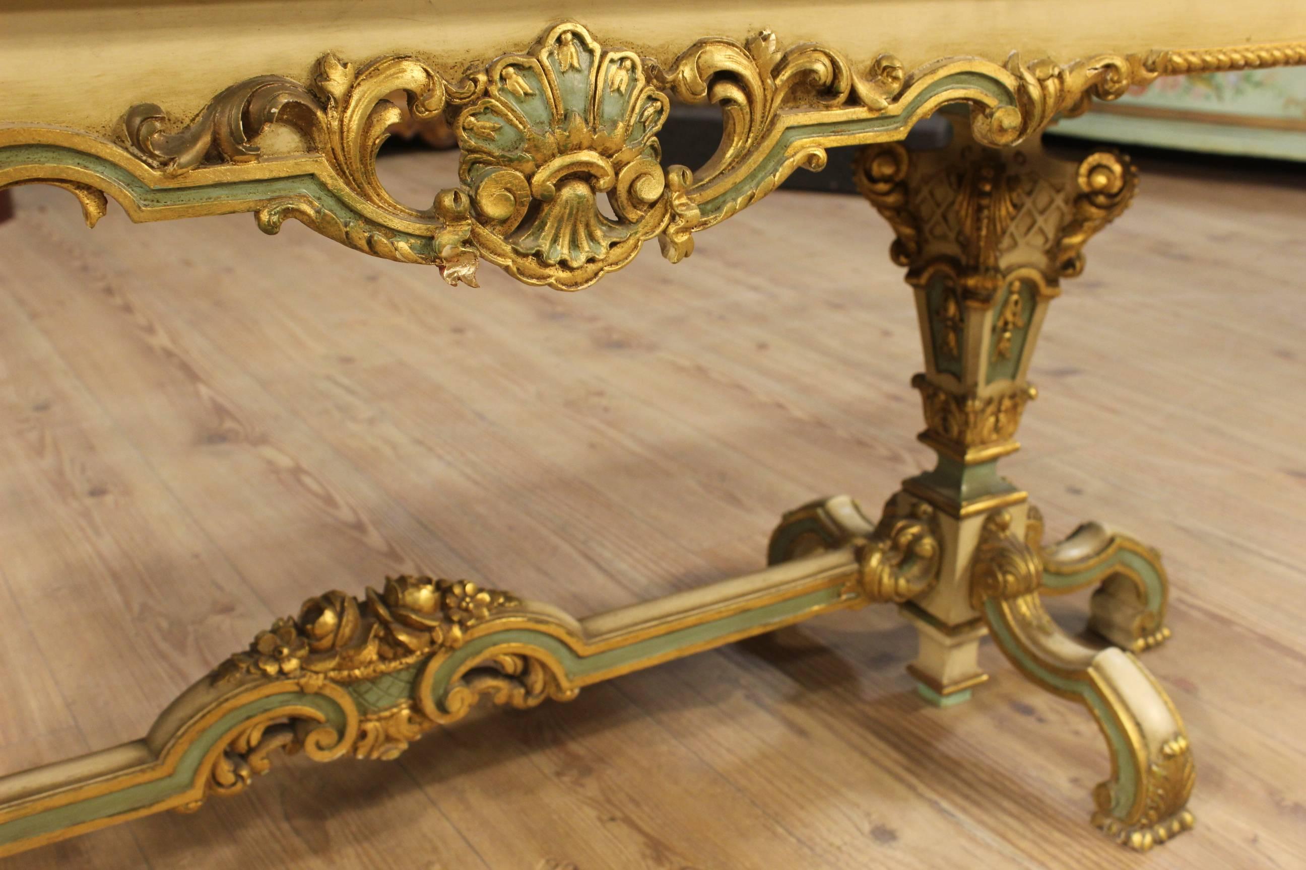 20th Century French Lacquered and Gilded Coffee Table 3