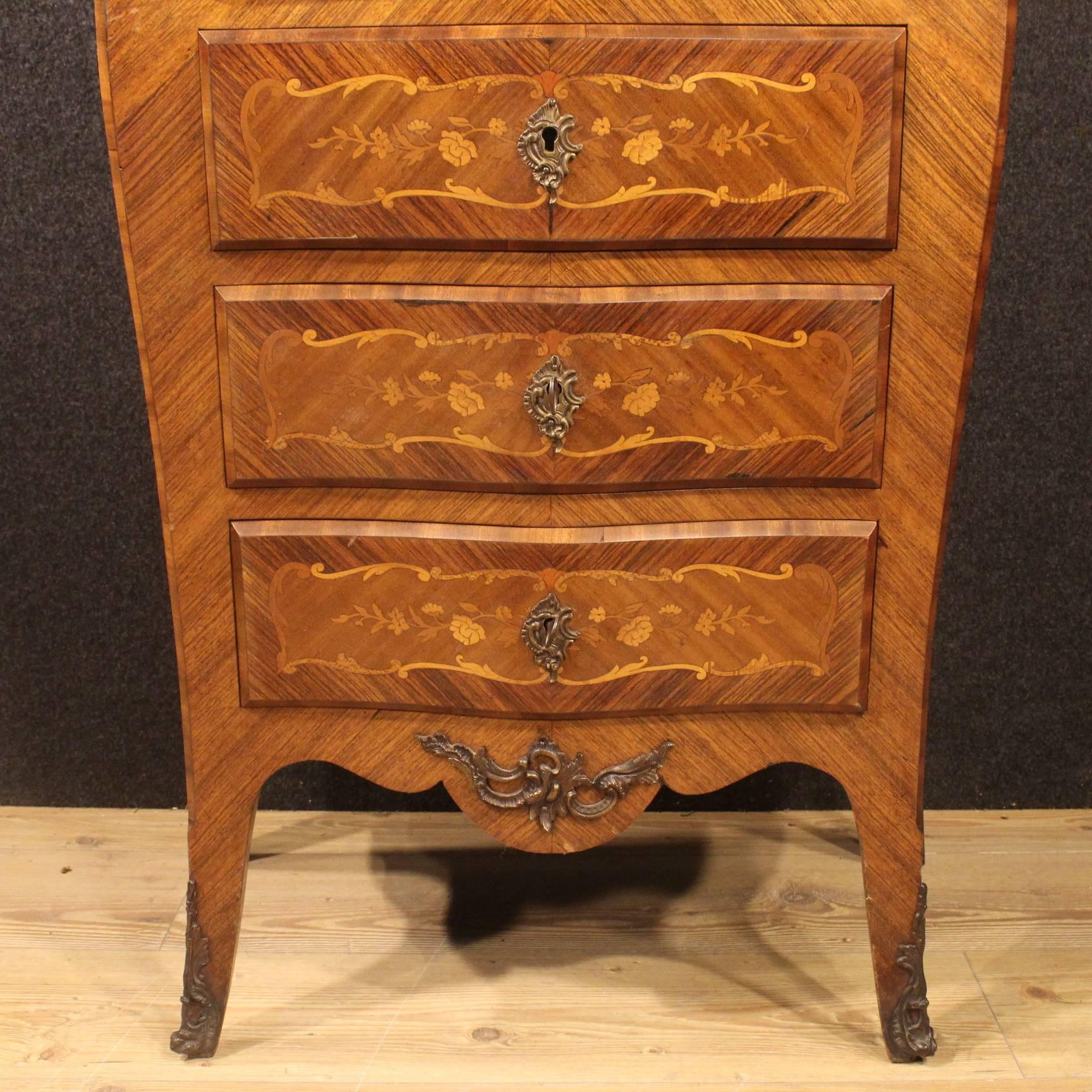 19th Century French Inlaid Secretaire 1