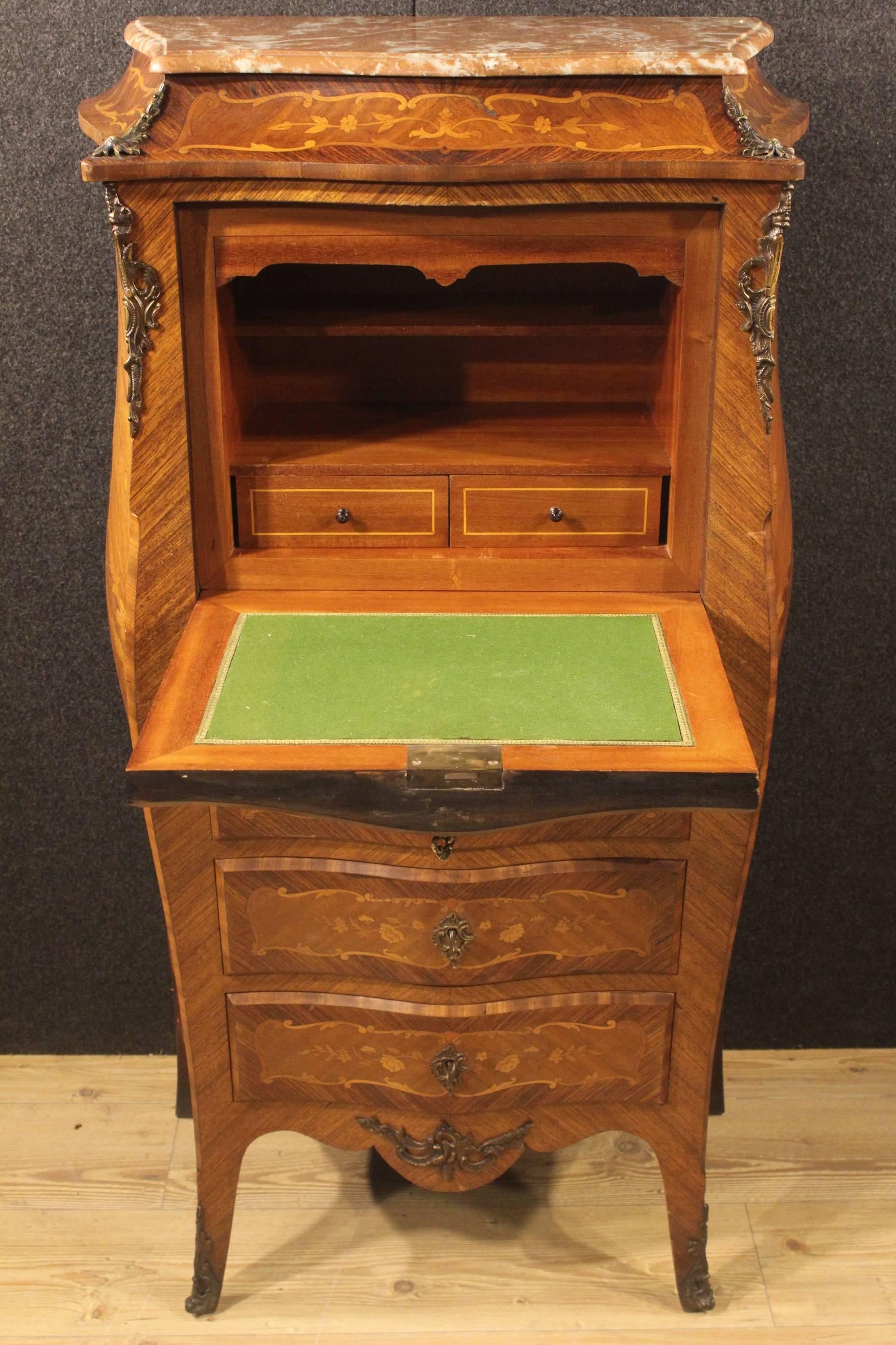 19th Century French Inlaid Secretaire 2