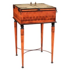 Table de jeu d'échecs mobile en métal de style néoclassique du XXe siècle