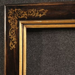 Carved, gilded, and painted wooden Tuscan frame, paintings and mirrors, 1970