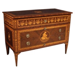 20th Century Inlaid Wood Louis XVI Style Italian Commode, 1950