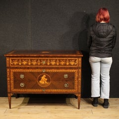 20th Century Inlaid Wood Louis XVI Style Italian Commode, 1950