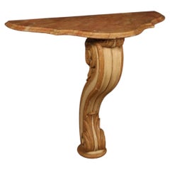 20th Century Lacquered and Painted Wood Italian Console Table, 1960s