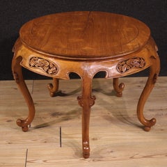 20th-century Chinese round side table, carved from exotic wood, 1960s