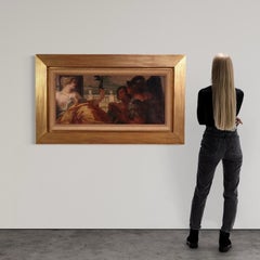 Oil painting on canvas signed by P. Massani; 19th-century Italian painting.