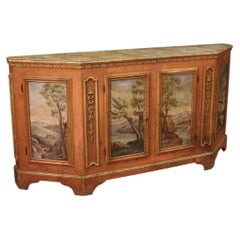 20th-Century Italian Lacquered and Painted Wood Sideboard, 1950