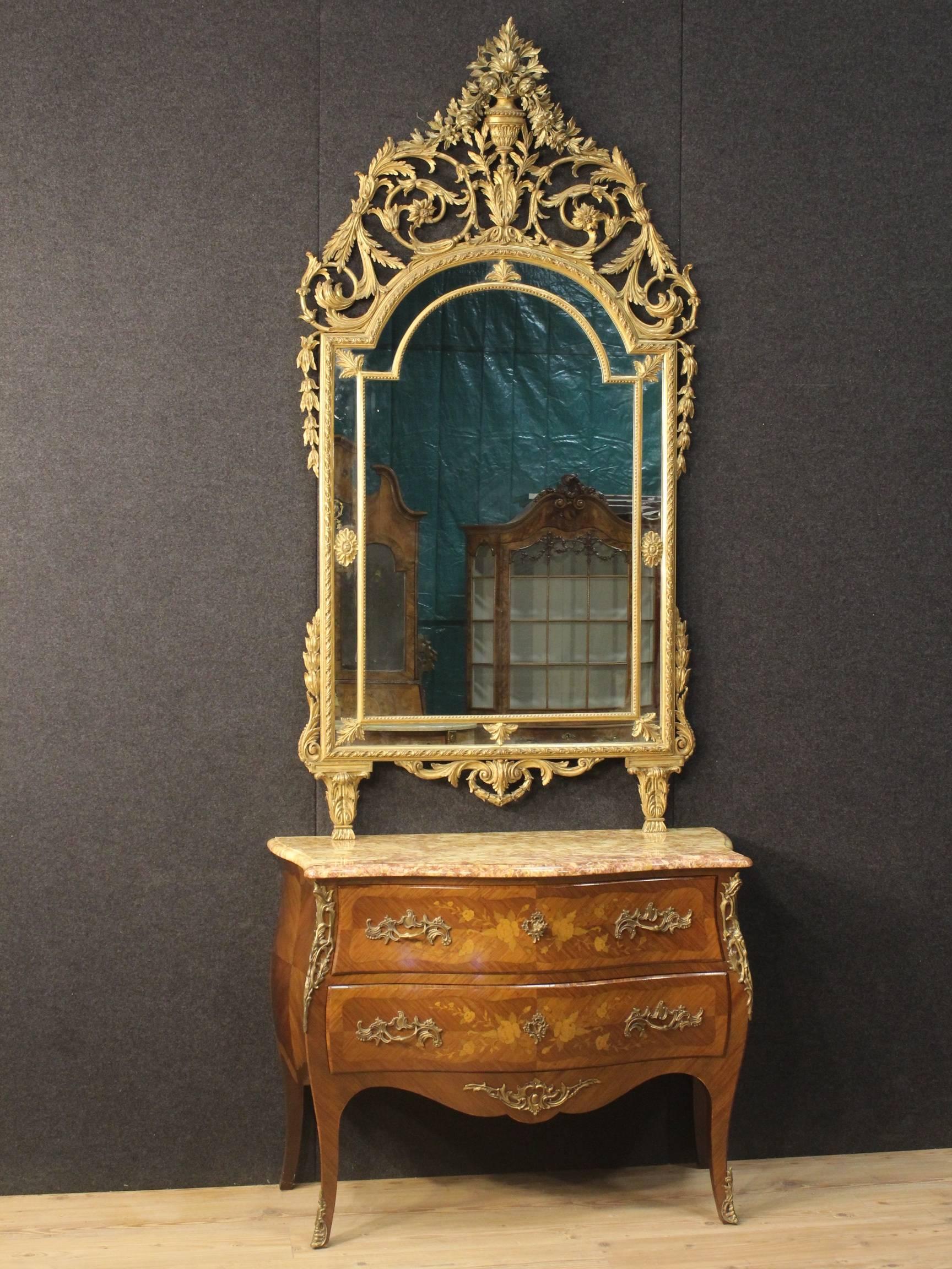 20th Century Italian Golden Mirror in Louis XVI Style 6