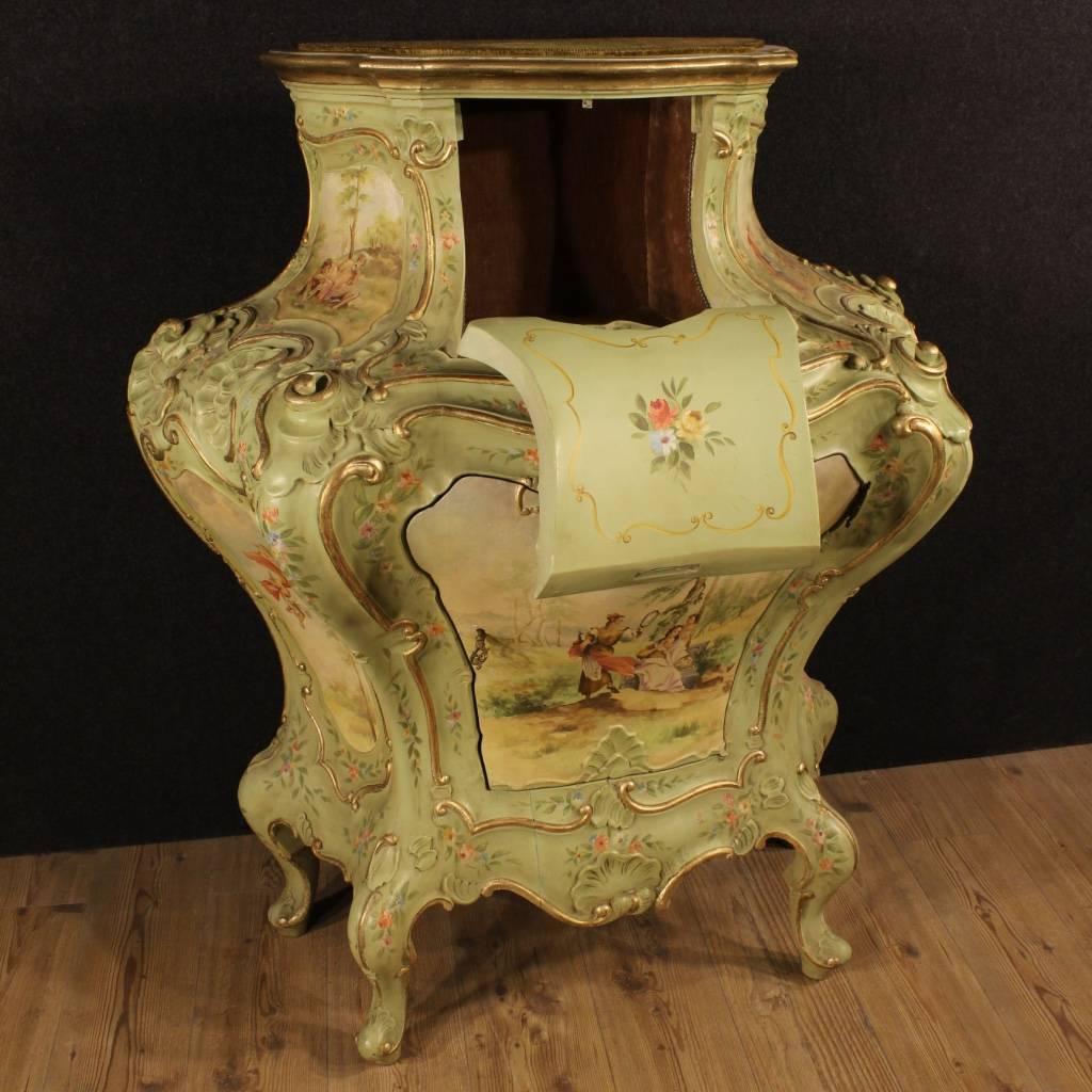 20th Century Venetian Lacquered and Painted Urn Sideboard 2