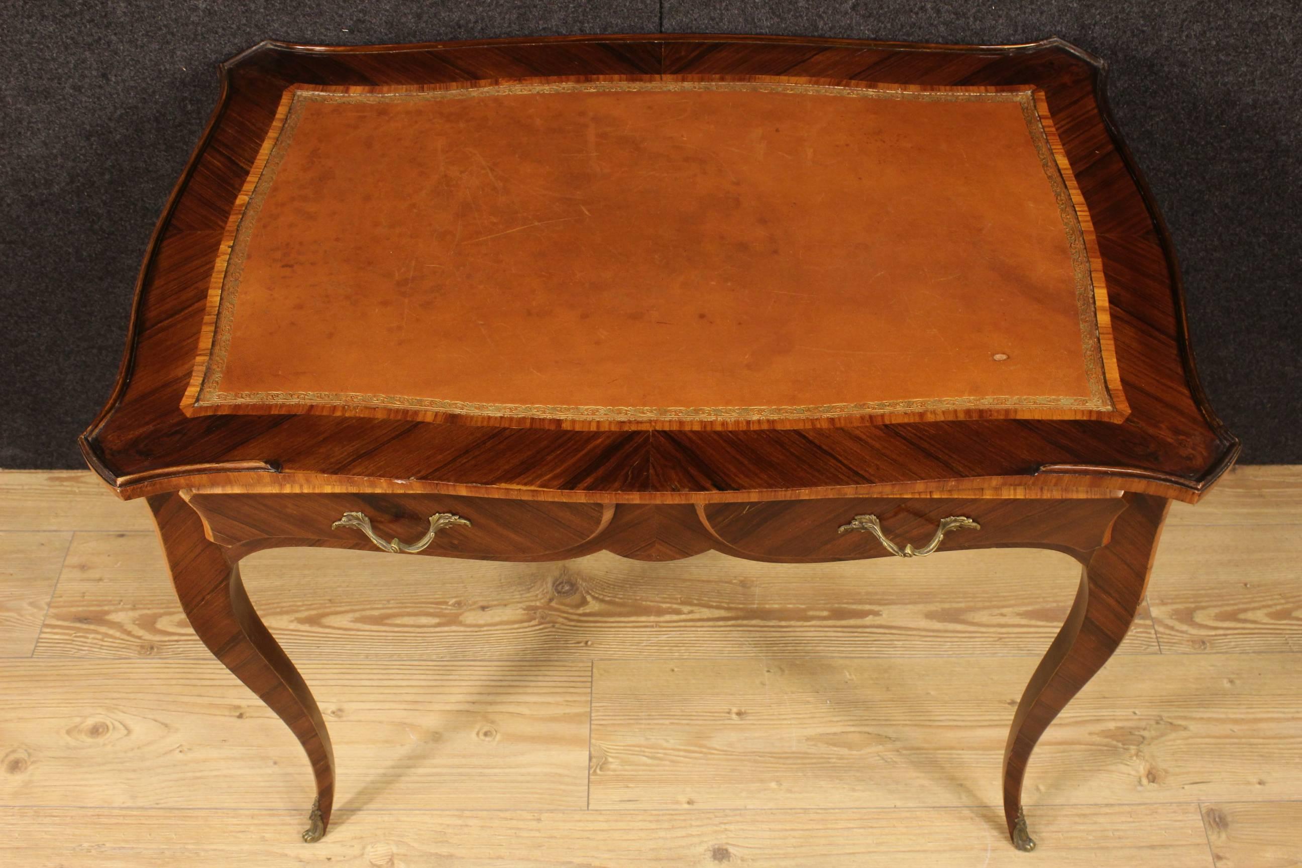 20th Century Little Genoese Writing Desk in Rosewood In Good Condition In Vicoforte, Piedmont