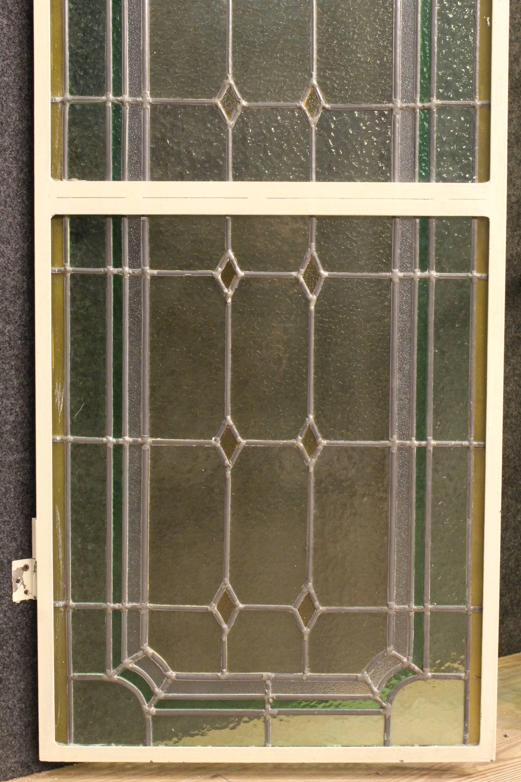 20th Century Pair of Italian Colored Glass Windows In Good Condition In Vicoforte, Piedmont