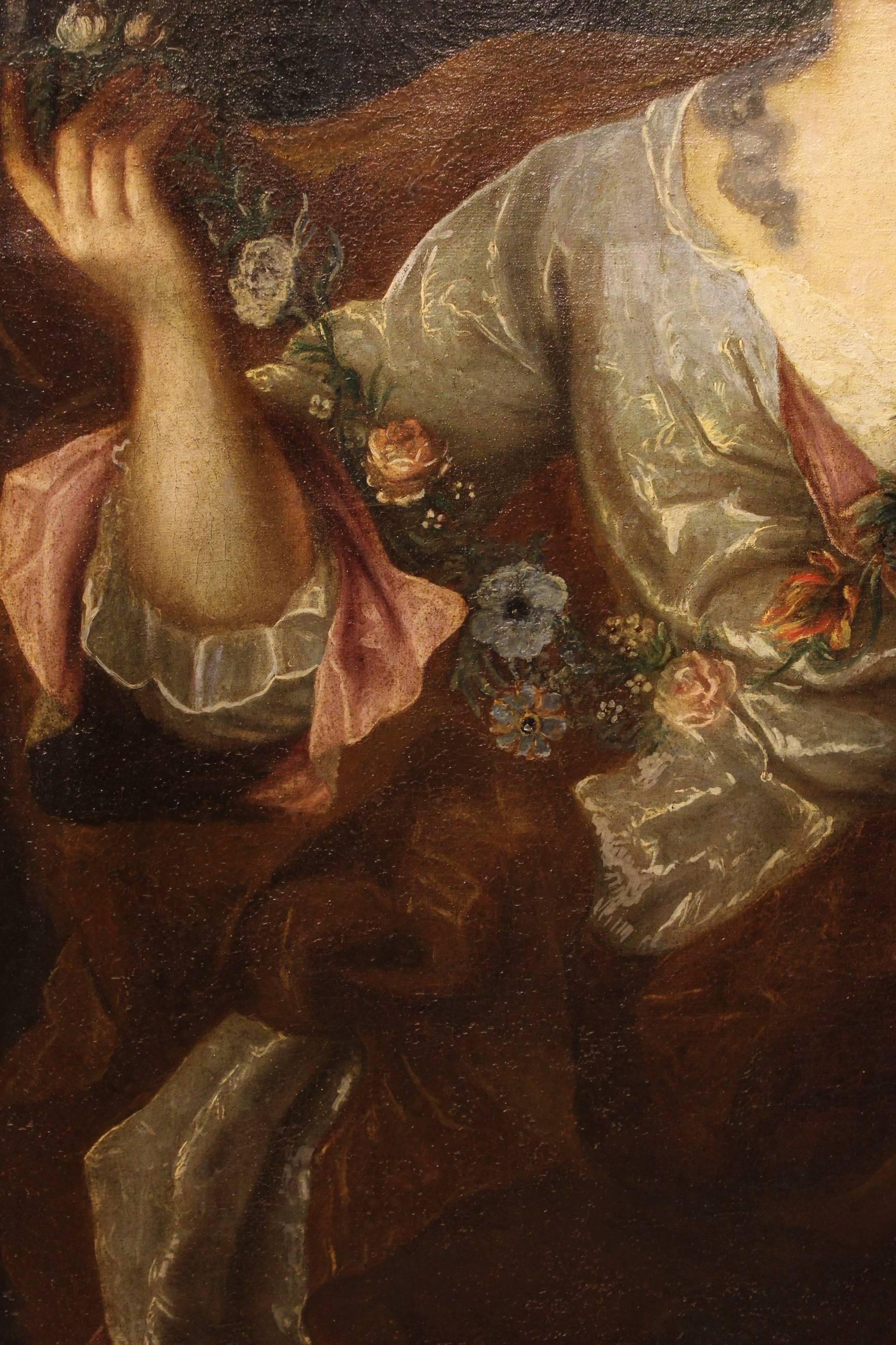 19th Century French Painting Portrait of a Noblewoman 4