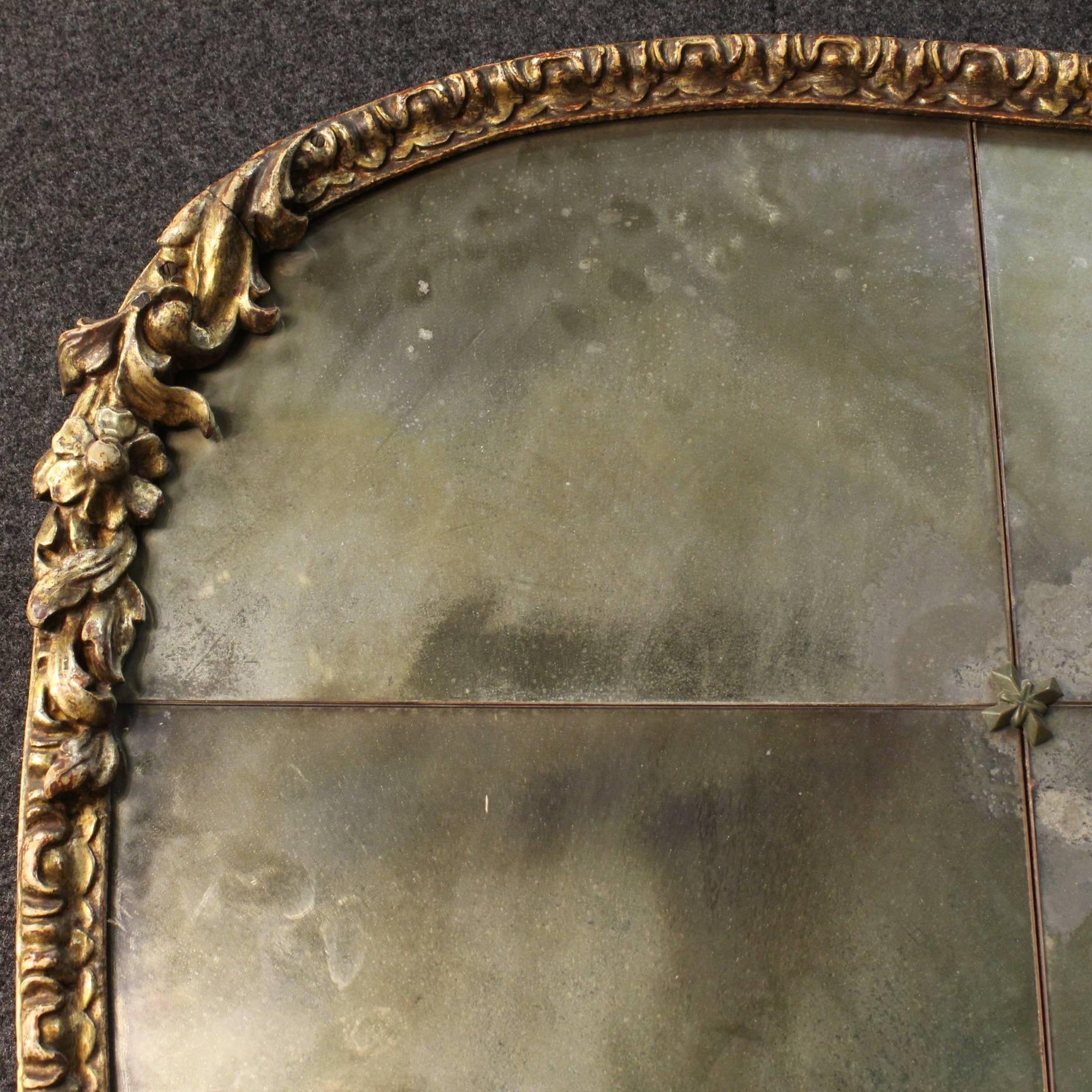 20th Century Italian Golden Mirror In Good Condition In Vicoforte, Piedmont