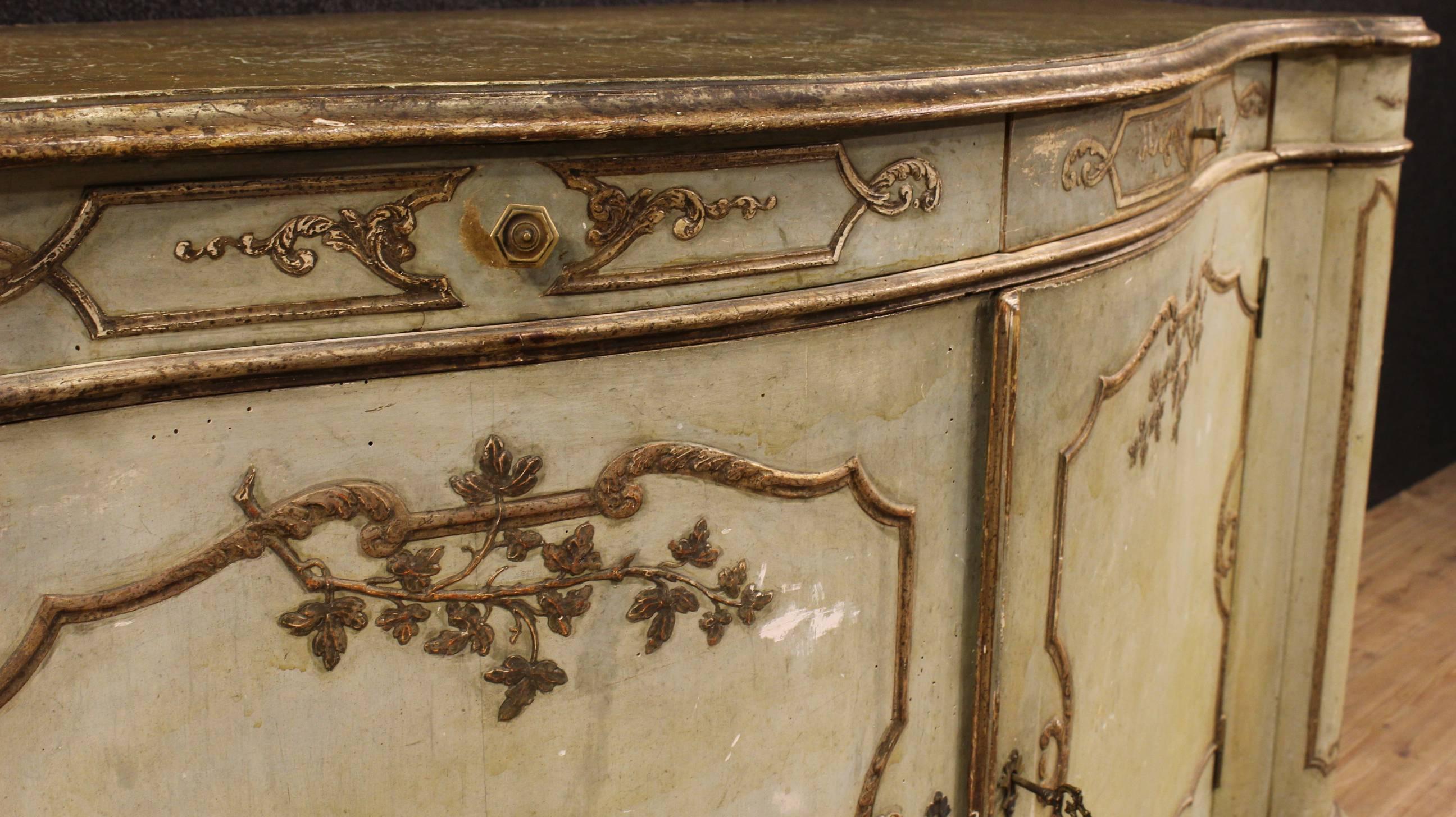 20th Century Great Venetian Lacquered Sideboard 2